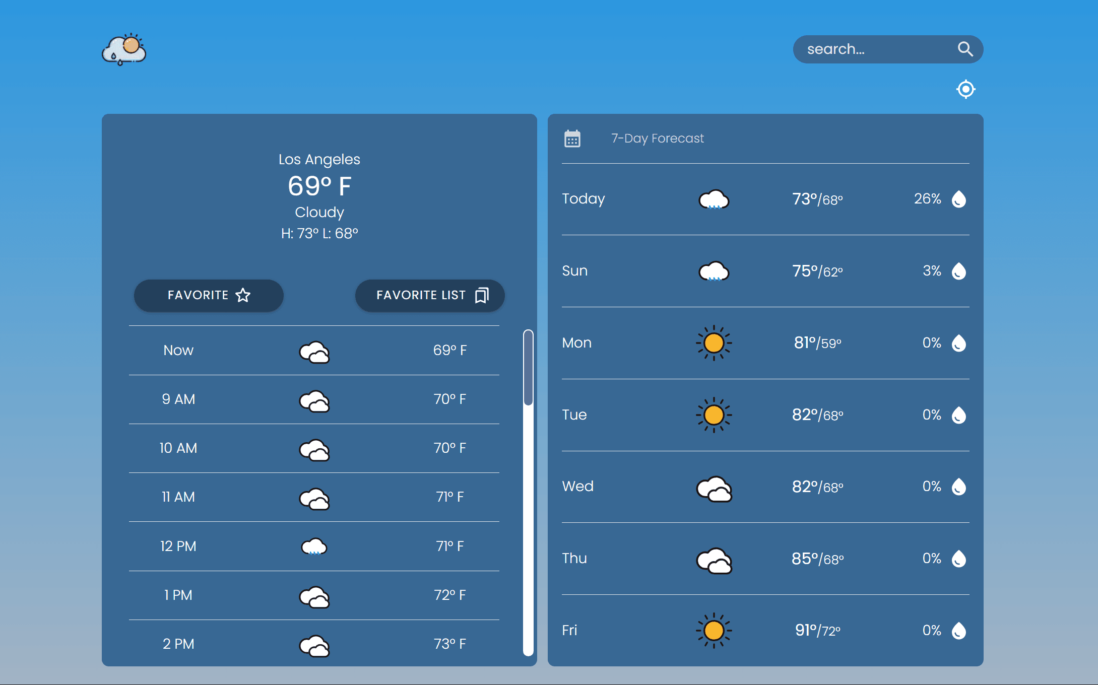 weather app preview